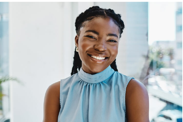 Woman smiling